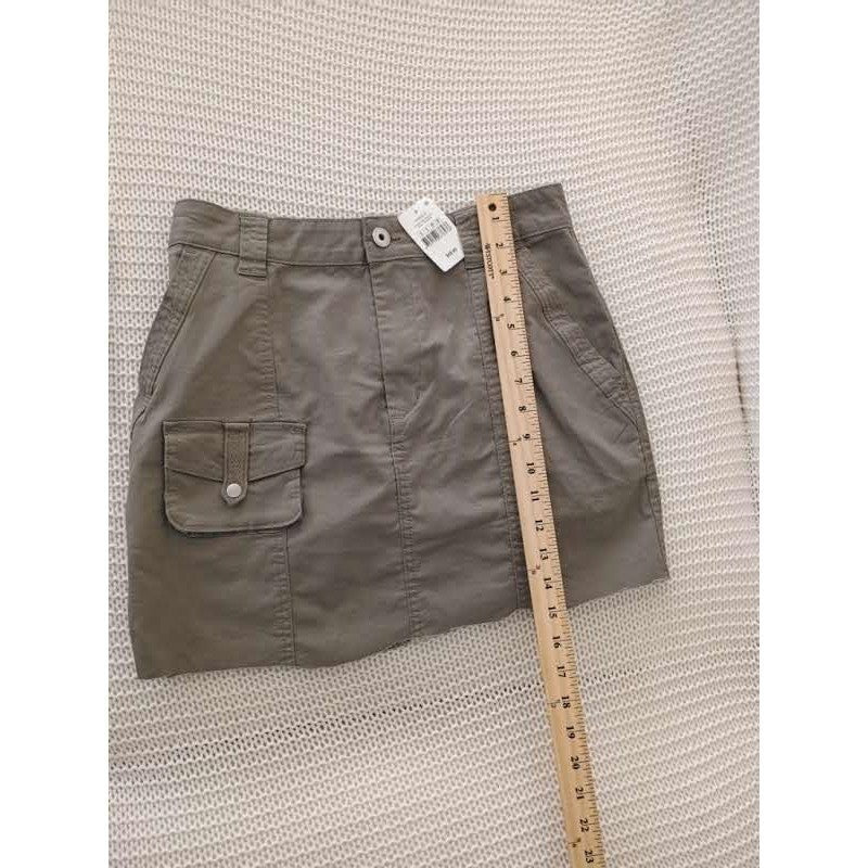 Cotton On Hayden Utility Mini Skirt 98% Cotton Green Cargo Pockets Small NWT