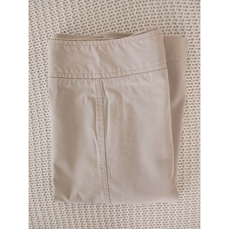 Merona Khaki A-Line Skirt Womens 4 94% Cotton Stretch Knee Length NWOT