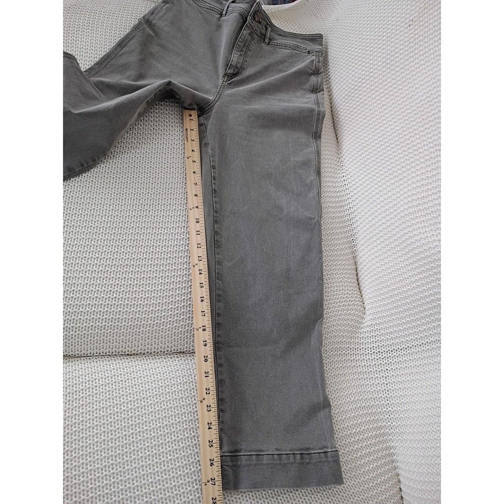 LOFT High Waisted Slim Wide Leg Olive Green Denim Jeans 8/29x28 $98