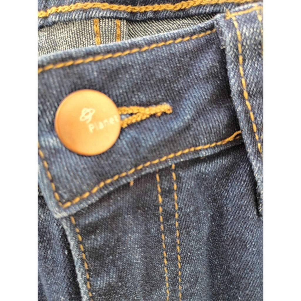 Nine Planet High Rise Bootcut Flare Jeans Dark Wash Stretch 29x28