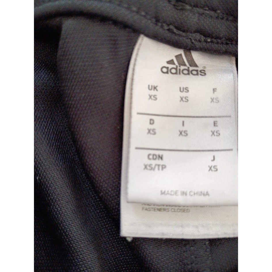 Adidas Tiro Track Pants Black White Striped XS Joggers Ankle Zip Pockets Soccer