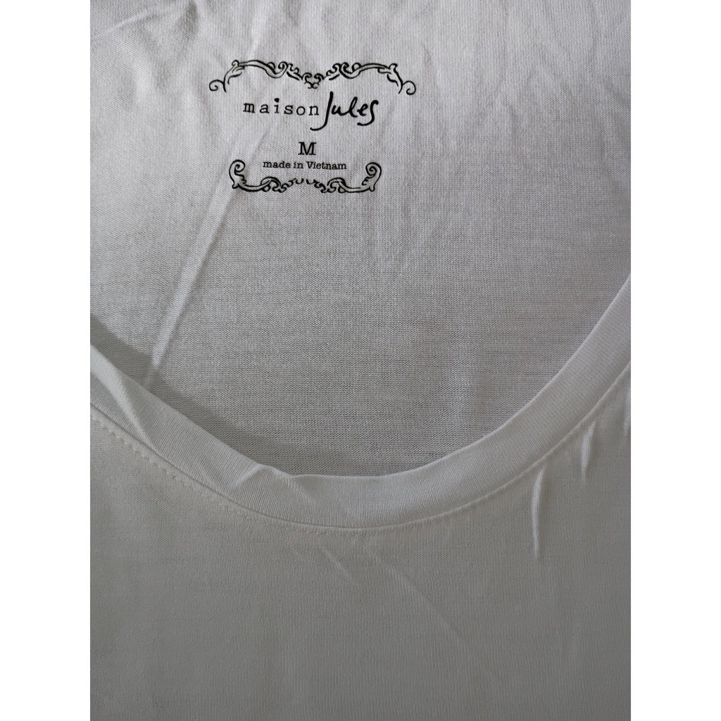 Maison Jules White Scoop Neck Sleeveless Tank Top M Basic Casual