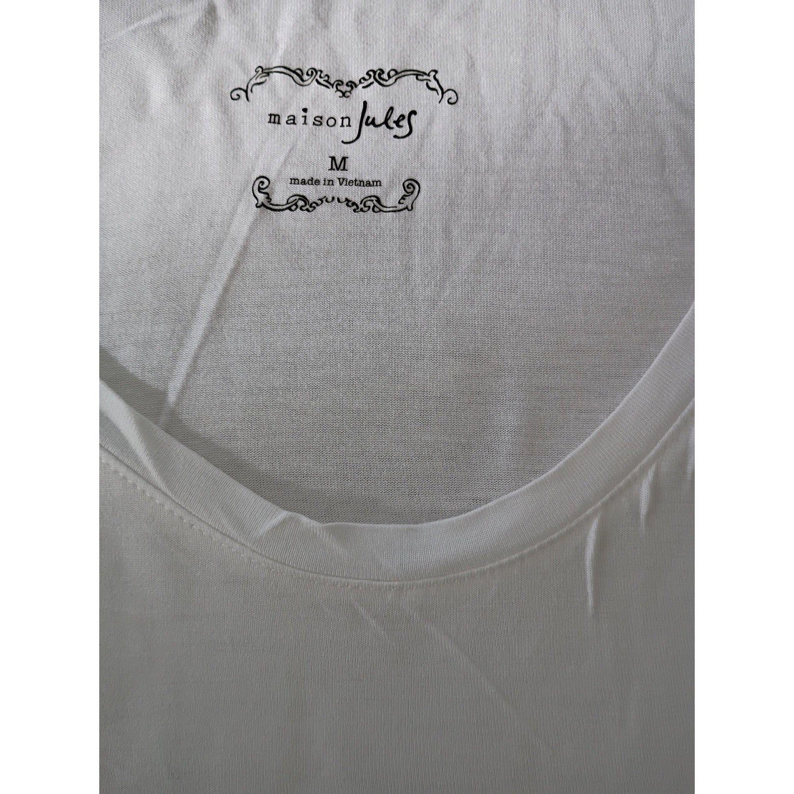 Maison Jules White Scoop Neck Sleeveless Tank Top M Basic Casual