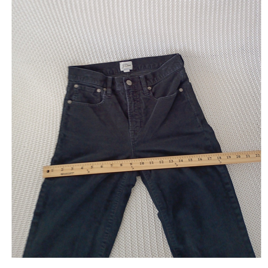 J.Crew Re-Imagined Navy Corduroy Slim Straight Pants 26Tx30 Tall Girl Fit NWOT