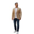 Territory Ahead 100% Cotton Tan Blazer Jacket L Button Up Lapel Collar Light