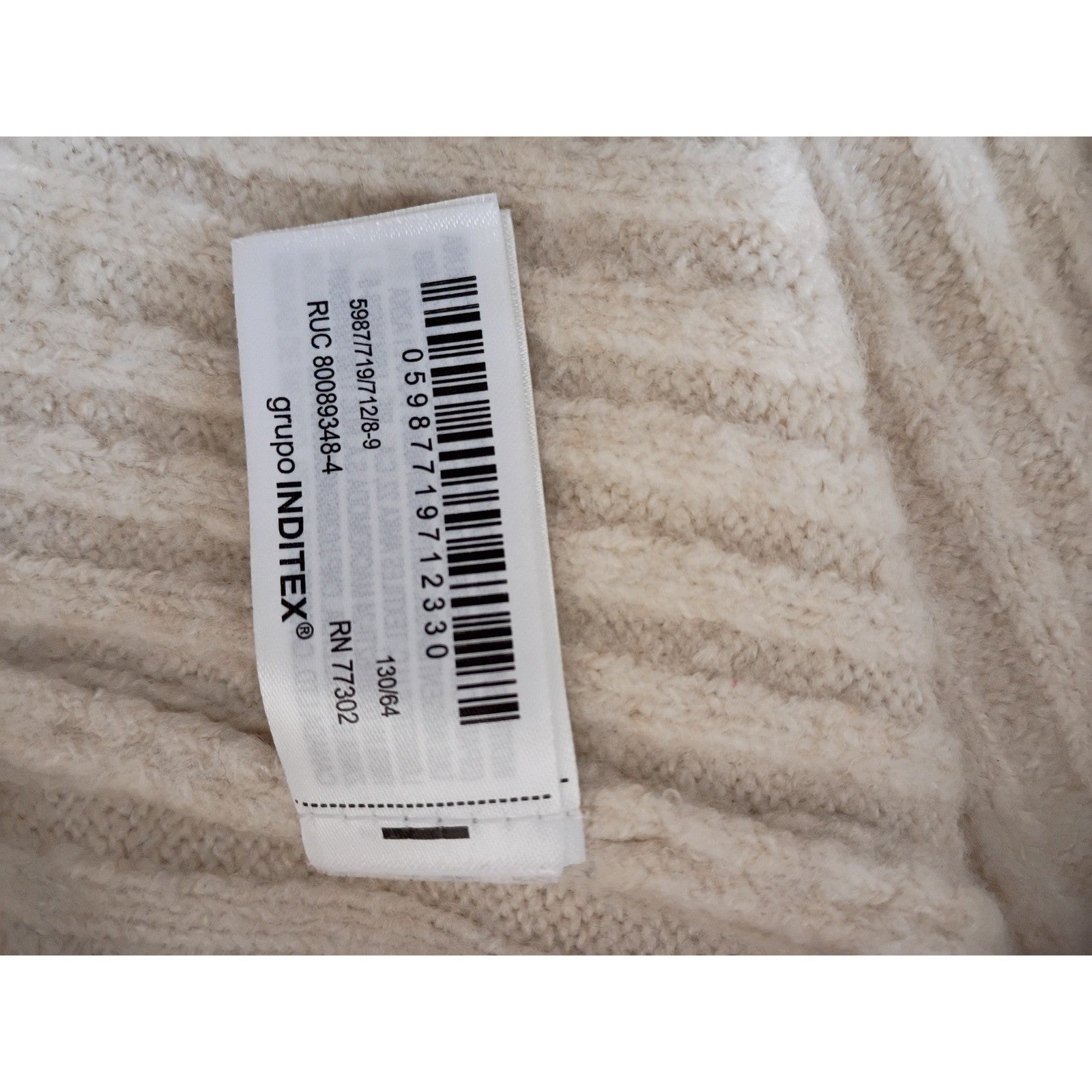 Zara NWT Cream Ribbed Cropped Turtleneck Sweater Long Sleeve Minimalist S XS