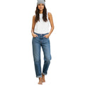 Levi's 501 Straight Leg Jeans Distressed Blue Wash Button Fly Women W25 L30