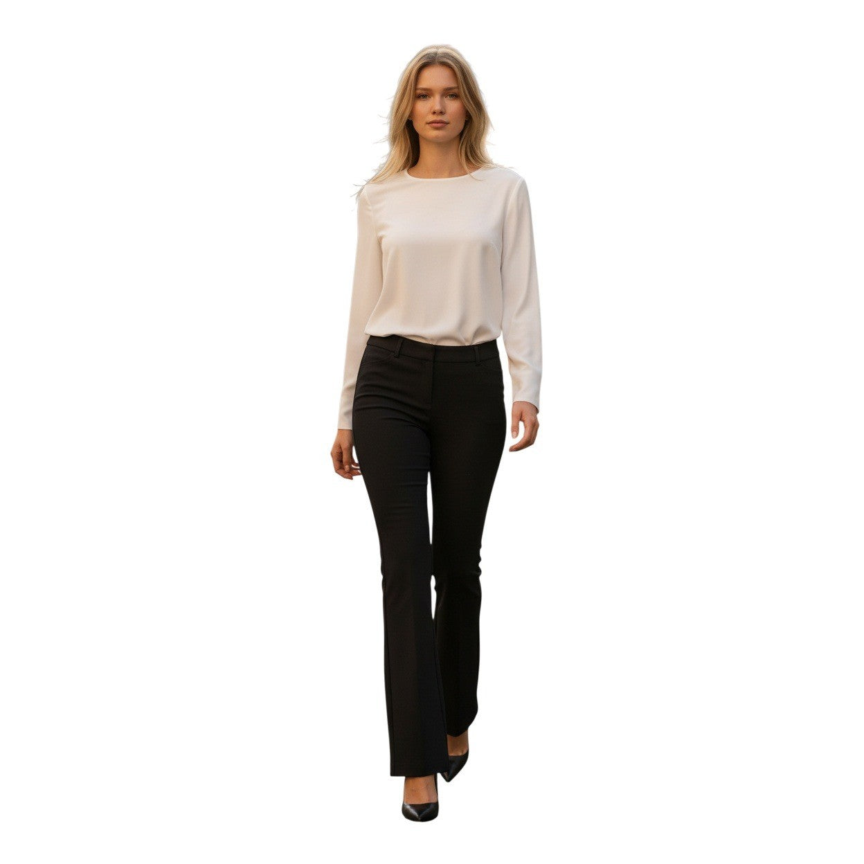 EXPRESS Columnist Elegant Bootcut Dress Pants Black Womens 2S 27x30 Work