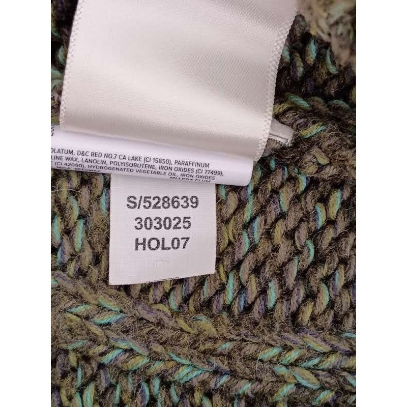 Old Navy Wool Angora Blend Cable Knit Cowl Neck Sweater Green Cozy M