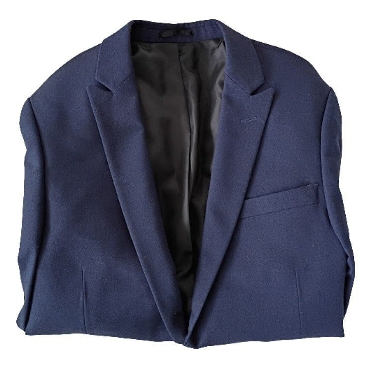 Slim Fit Wool Blend Blazer Navy Blue Men 40R Smart Tailored ASOS