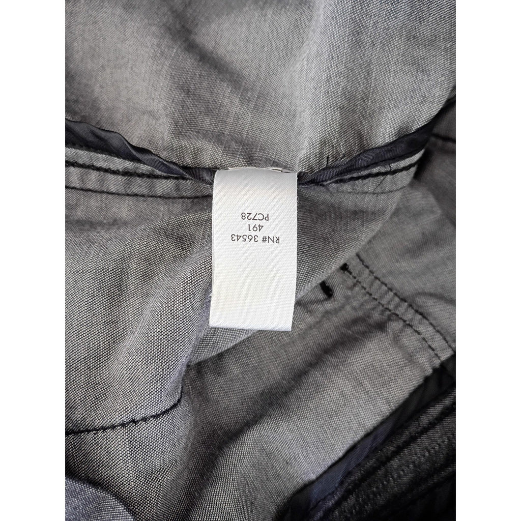 Calvin Klein Utility Jacket 100% Cotton L Charcoal Gray Button Drawstring Waist