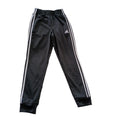 Adidas Youth 10/12 Track Pants Black White 3 Stripe Joggers Fits Women Petite S