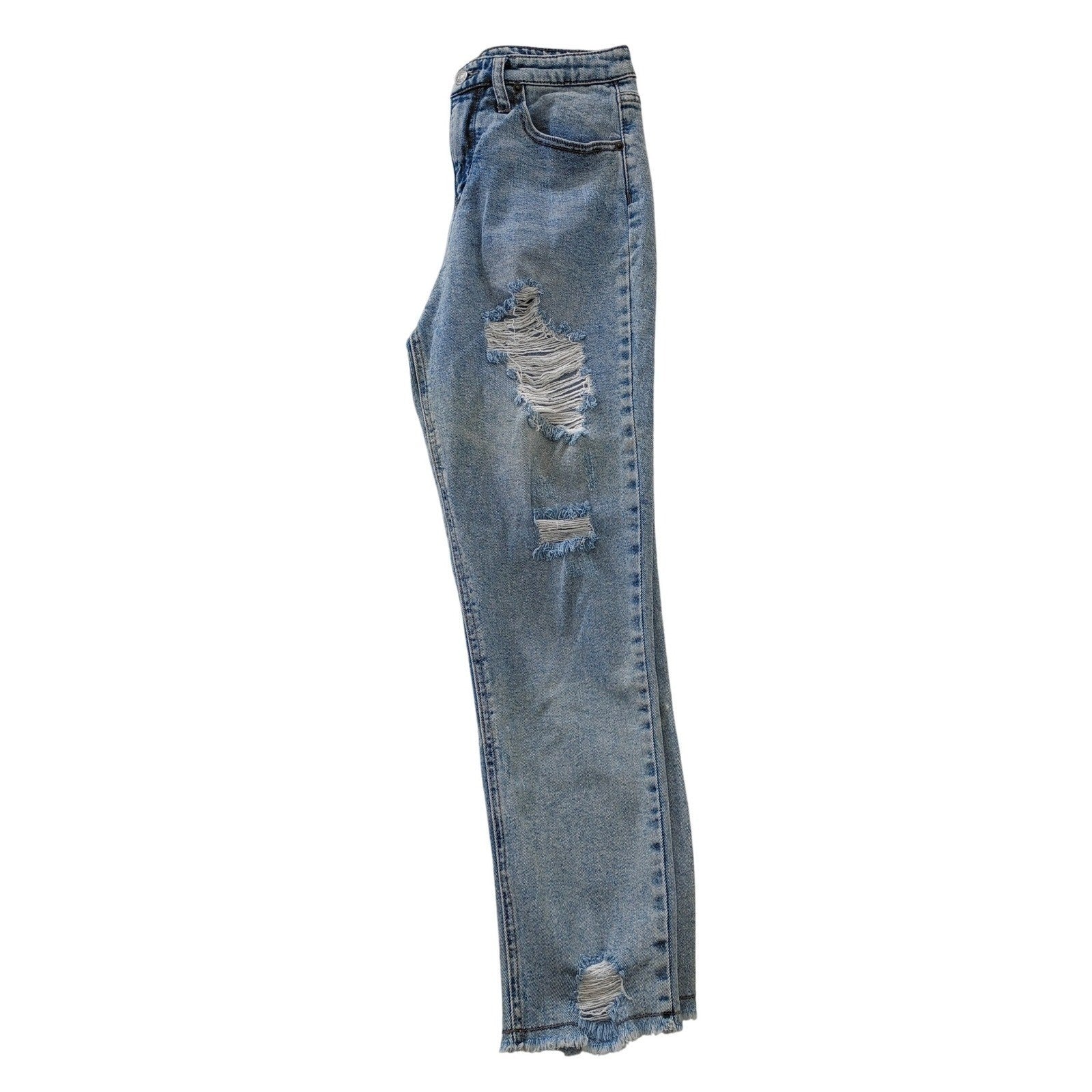 Wild Fable High Rise Mom Jeans Distressed Light Wash Denim Size 6