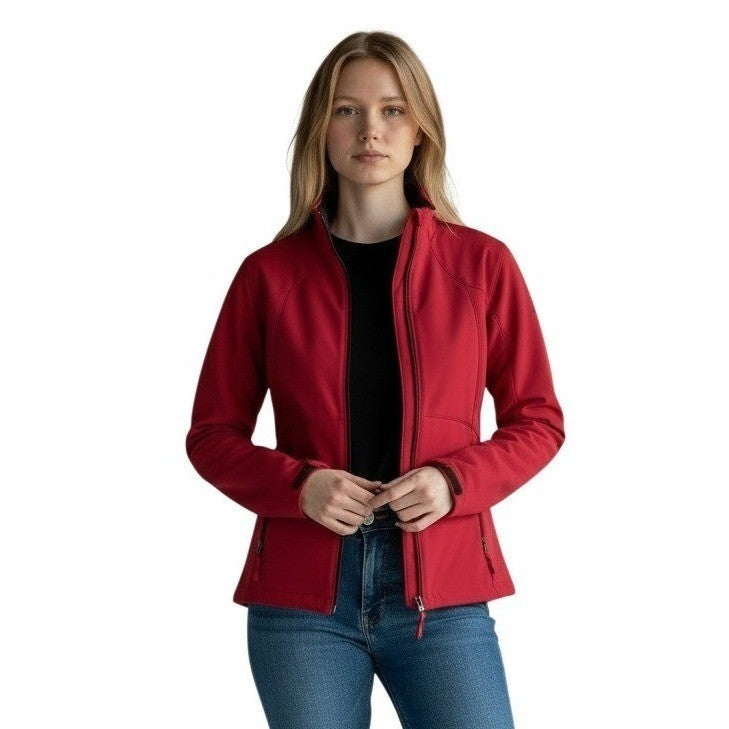 Free Country Womens Softshell Jacket Magenta Pink Fleece Lined Size M RN 82608