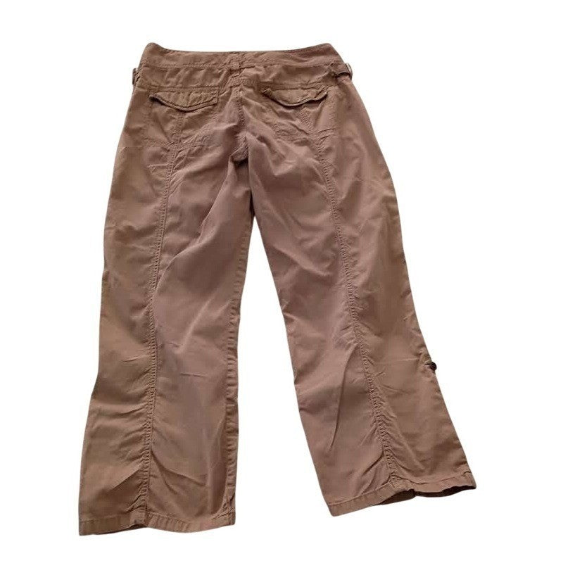 Club Monaco Womens Mauve Pink Utility Cargo Wide Leg Pants Size 6 100% Cotton