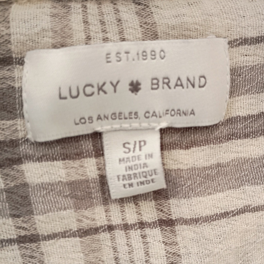 Lucky Brand Plaid Button Down Shirt S Long Sleeve Cotton Vintage Y2K