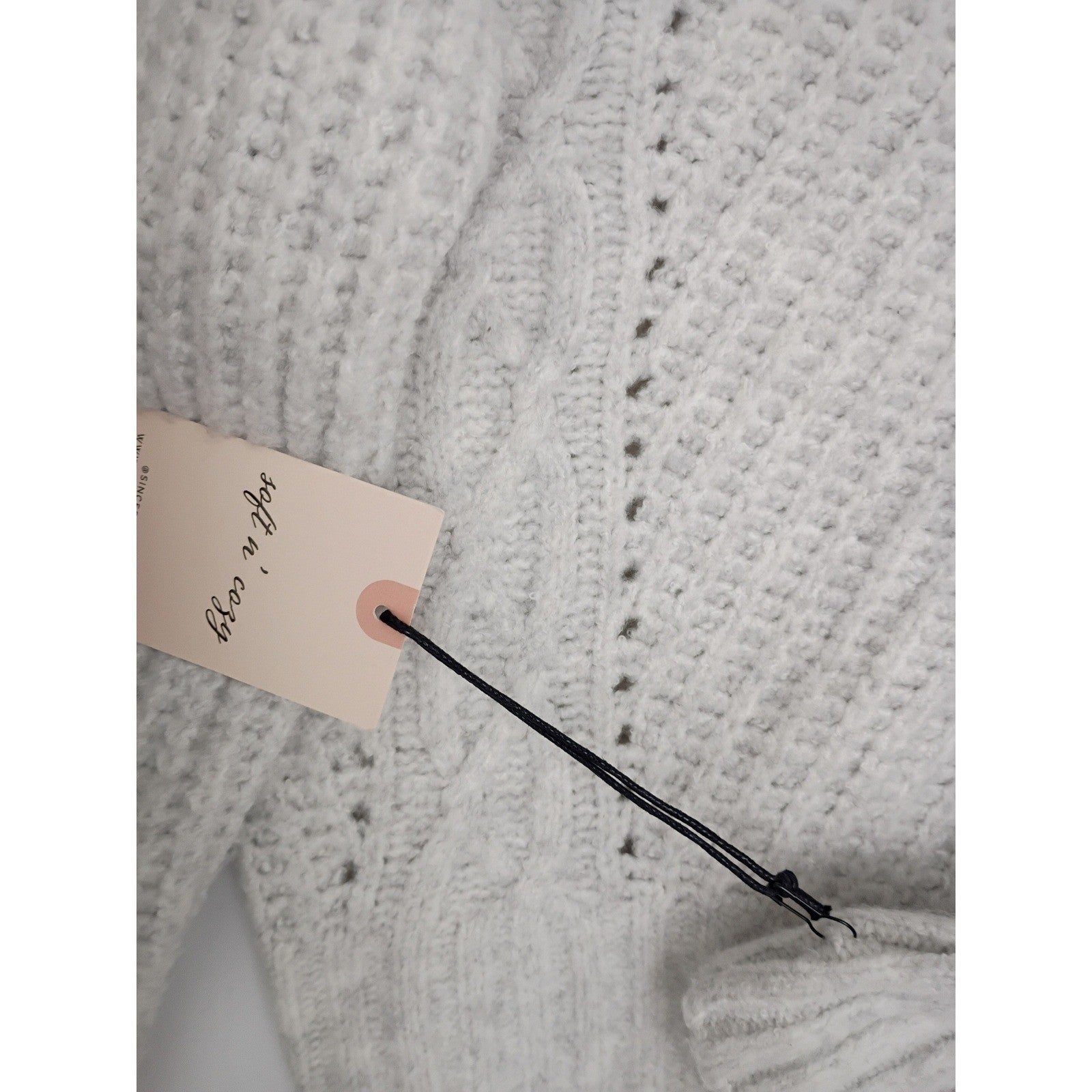 Sincerely Jules NWT Cable Knit Quarter Zip Cozy Cropped Sweater S Preppy Y2K