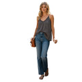 Soprano Coquette Navy Floral Print Cami Top Small Feminine
