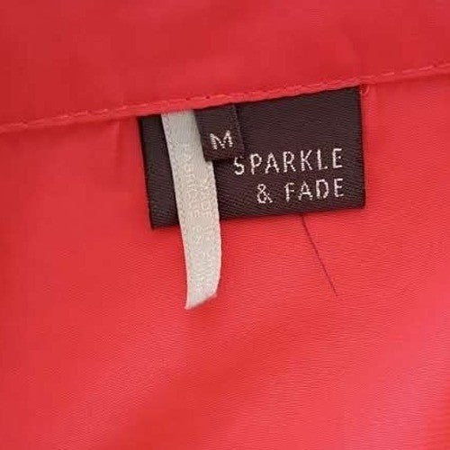 SPARKLE & FADE Coral Pink Sleeveless Tie Front Cutout Crop Top M Casual Chic