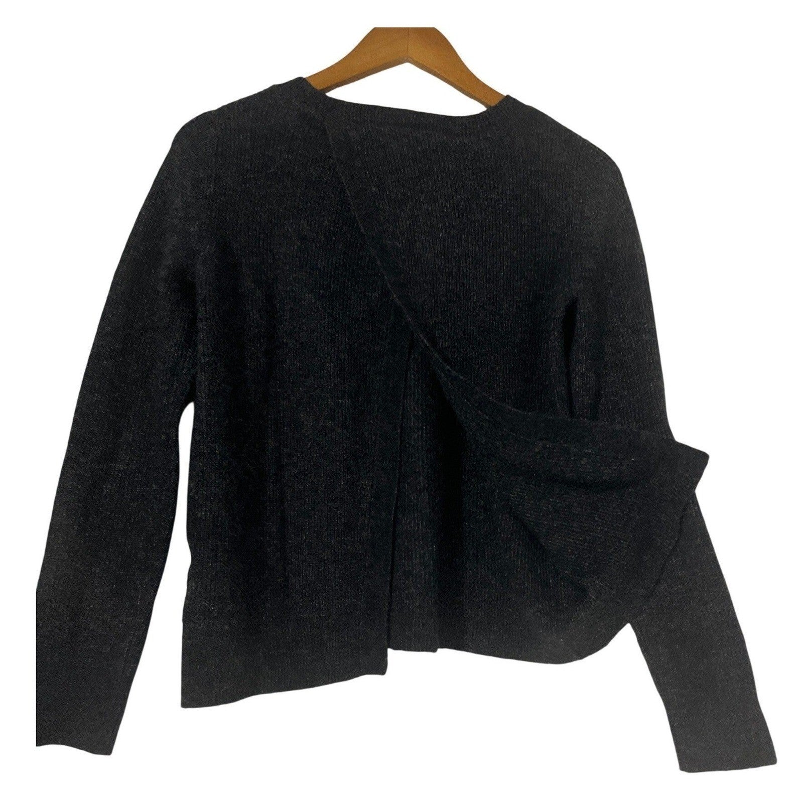 Abercrombie Fitch NWOT Wool Mohair Dark Gray Knit Sweater Pullover Long Sleeve S