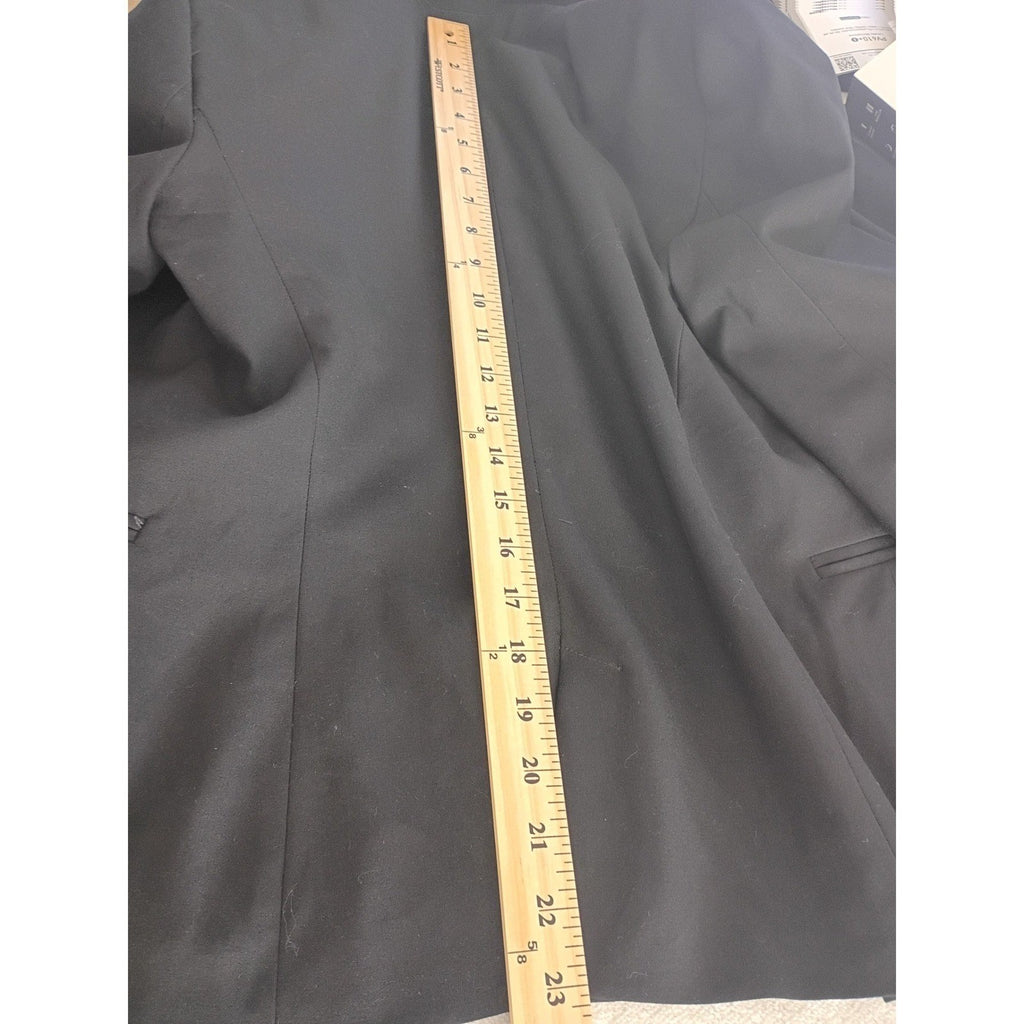 ZARA BASIC Black One Button Blazer Jacket Women US 6 Made in Morocco