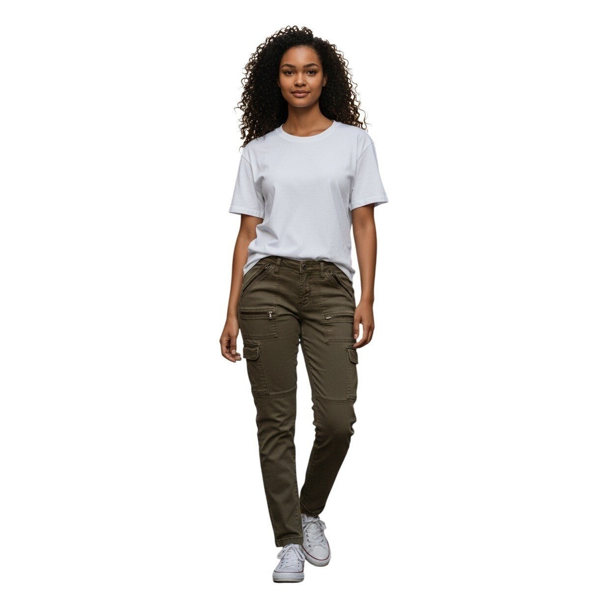 BLANKNYC Cargo Pants Khaki Zip Pockets Utility Style Size 28x27