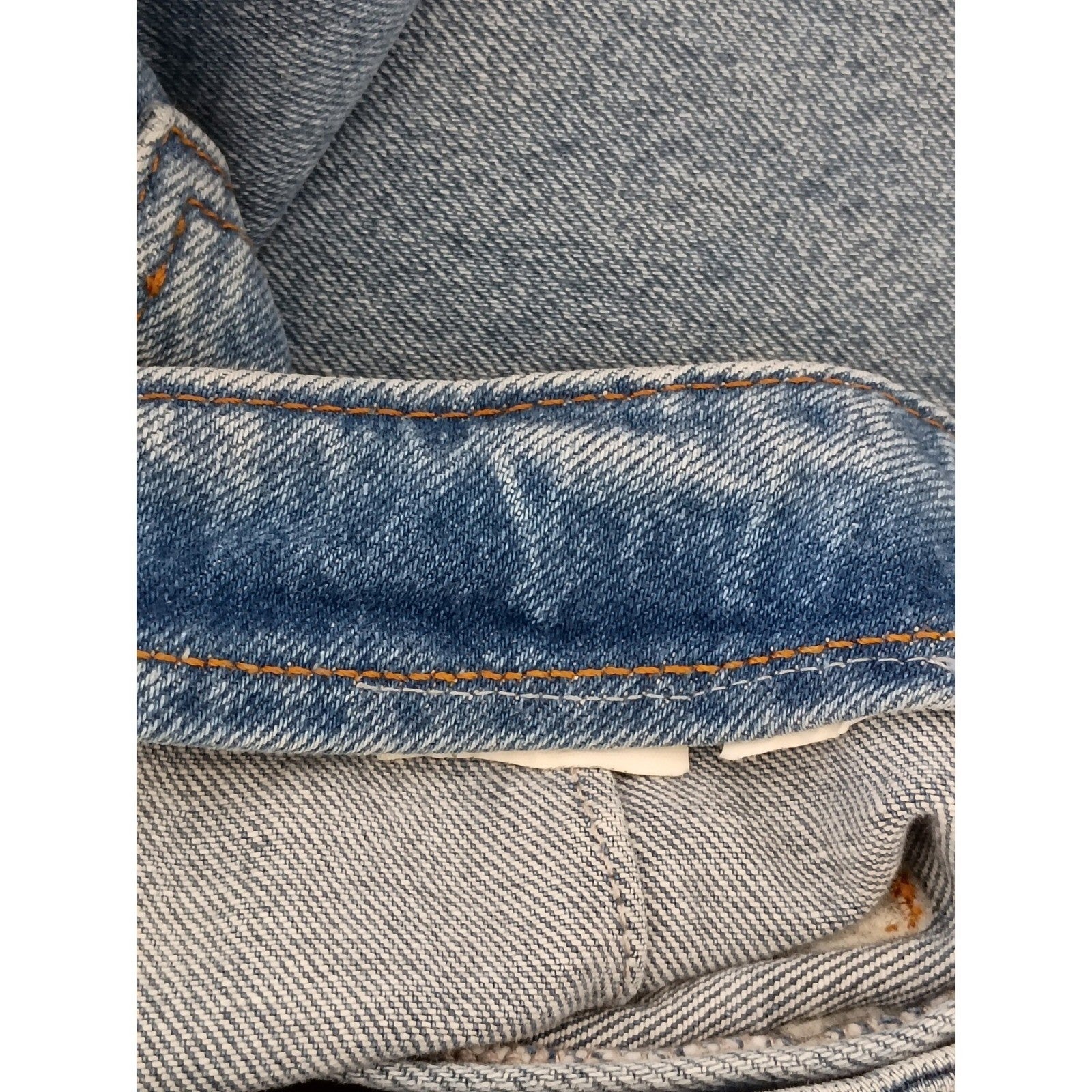 ZARA Super High Rise 13" Wide Leg Jeans Blue Patch Pocket Button Fly 4 W26x25