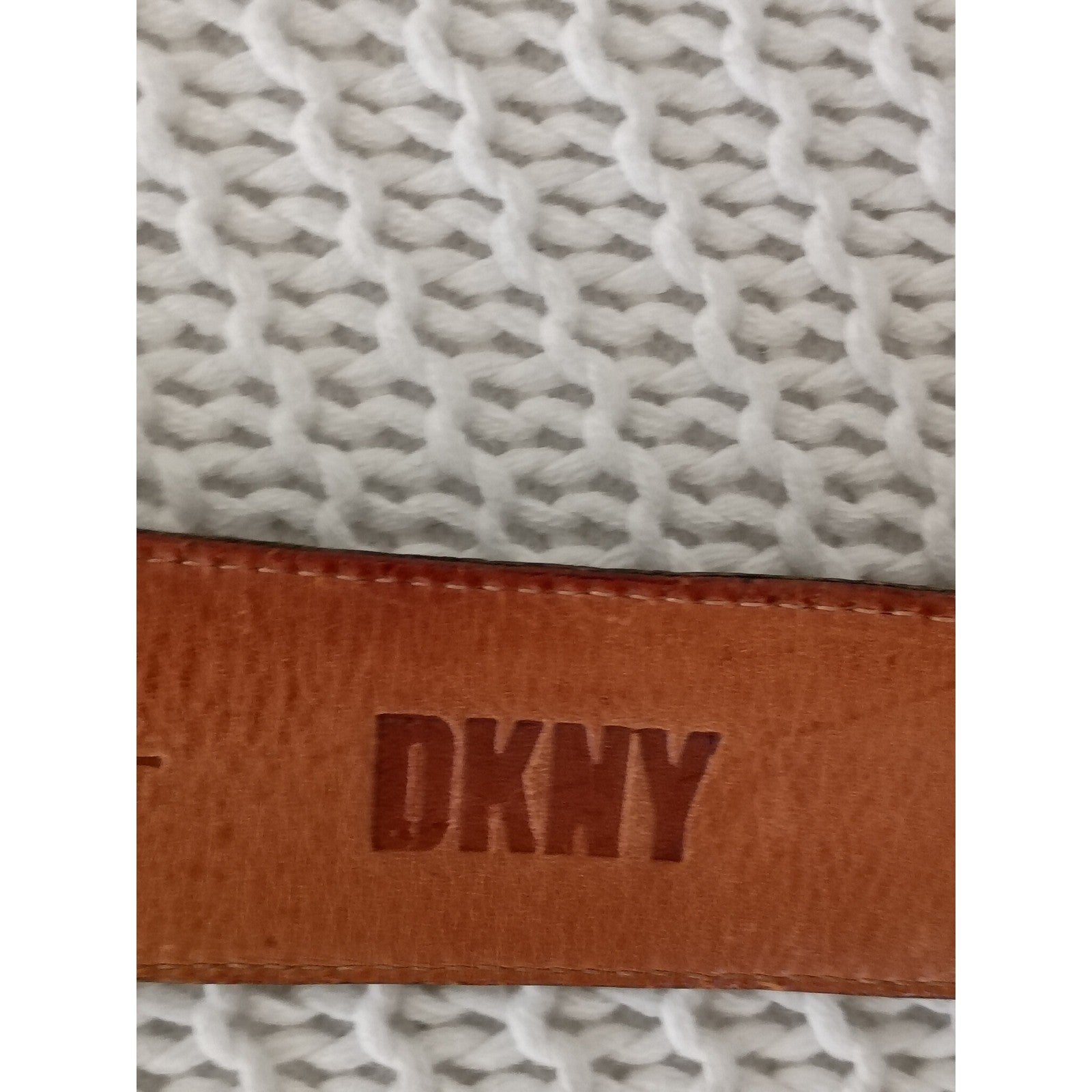 VTG DKNY Black Croc Embossed Leather Belt Silver Buckle USA Small