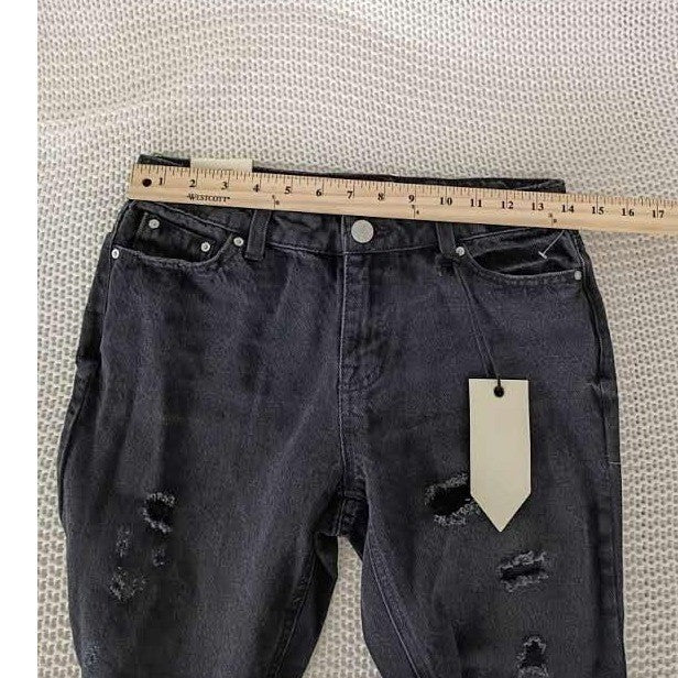 Banjara NWT Y2K Studded Embellished Distressed Raw Hem Jeans 27x28 Rocker Chic