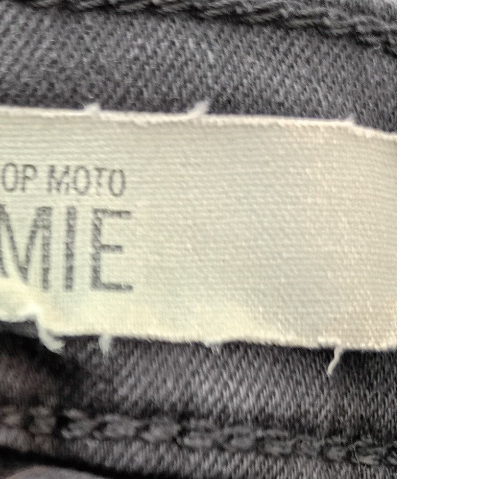 Topshop Moto Jamie High Rise Ankle Grazer Jeans 28x26 Charcoal Gray Skinny