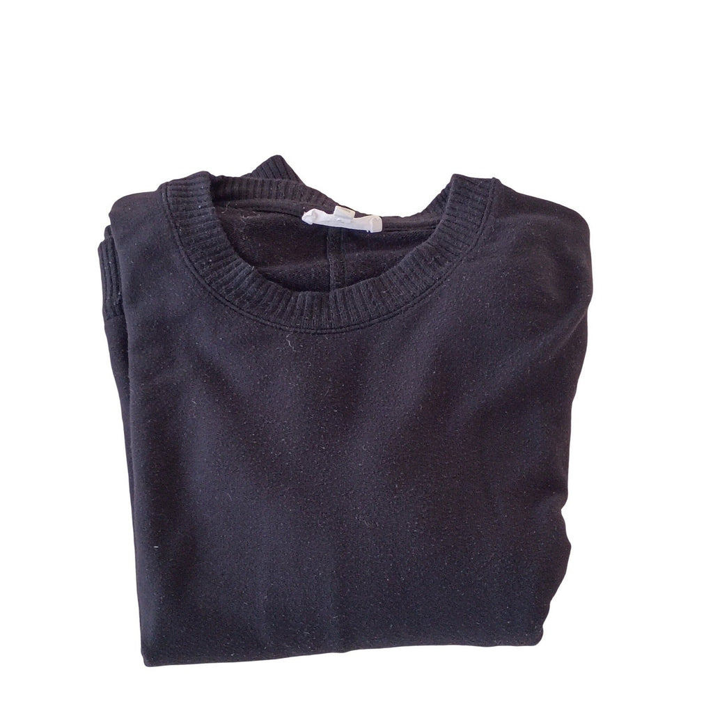 Splendid Collection Black Long Sleeve Crew Neck Knit Sweater Top Womens Medium