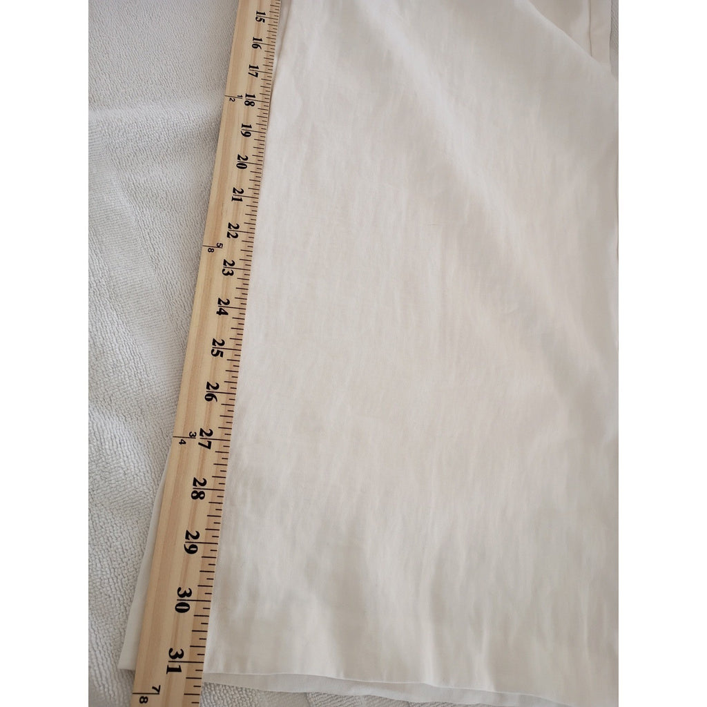 ZARA - NWOT Cream Wide Leg Cropped Pants Women's Size M