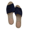 J.Crew Navy Blue Suede Espadrille Slides Made in Spain Women 7 Sandals $128