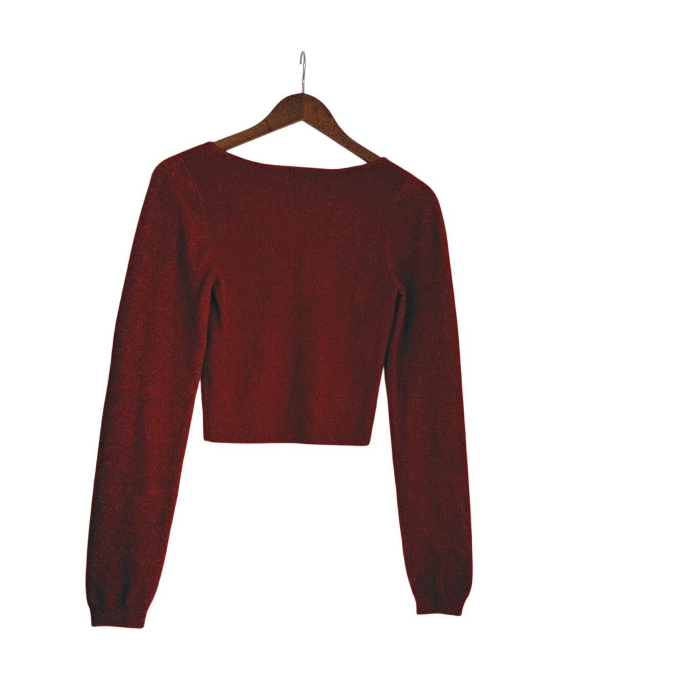 Wilfred Aritzia Red Wool Cashmere Sweetheart Bustier Sweater Fits S XS Balletcor