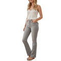 NYDJ Ami Lift Tuck Tech Skinny Jeans Grey Raw Hem Ankle Slit 28x29 Casual Chic