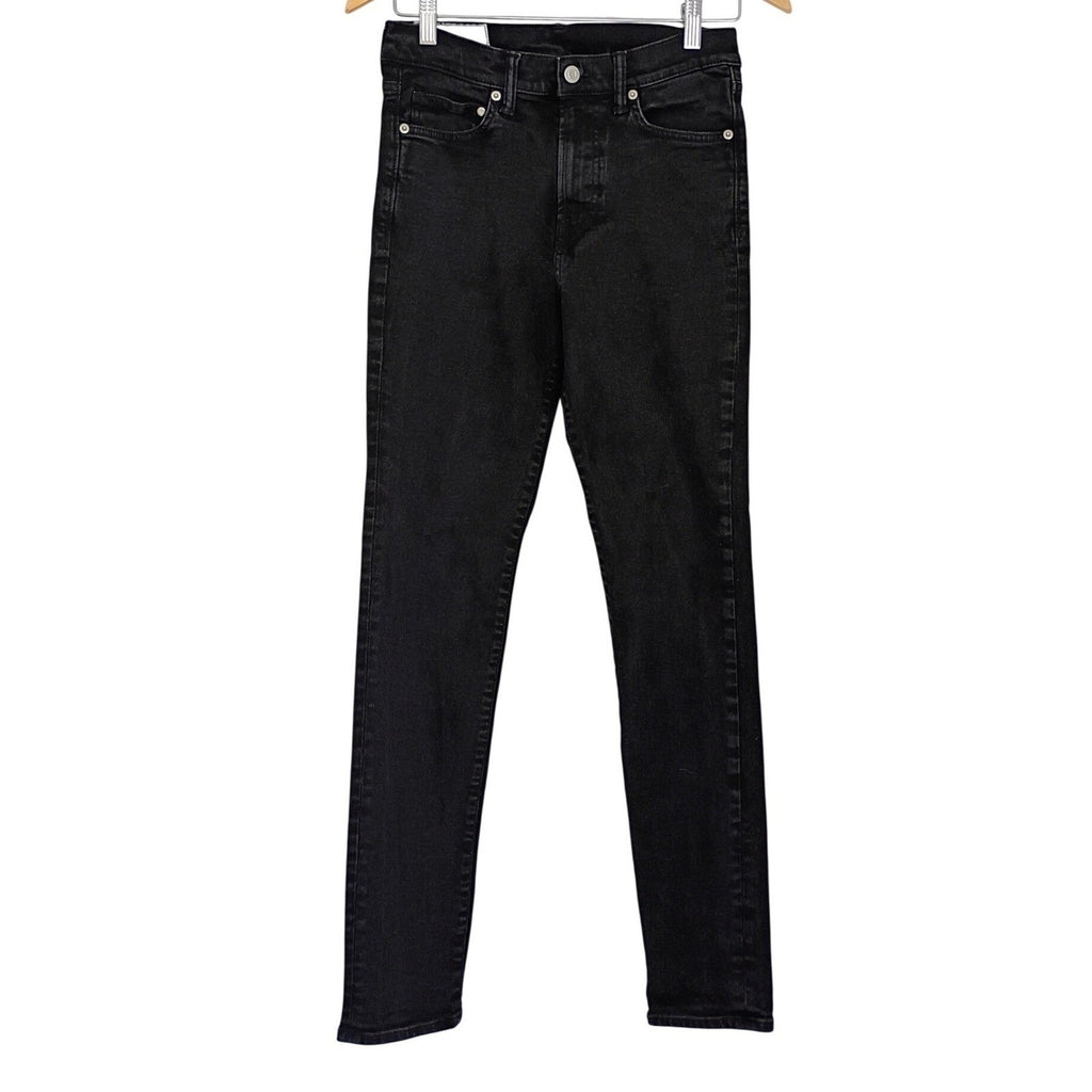 H&M Black Skinny Jeans 29x29 Coupe Moulante Minimalist Chic Dark Wash Versatile
