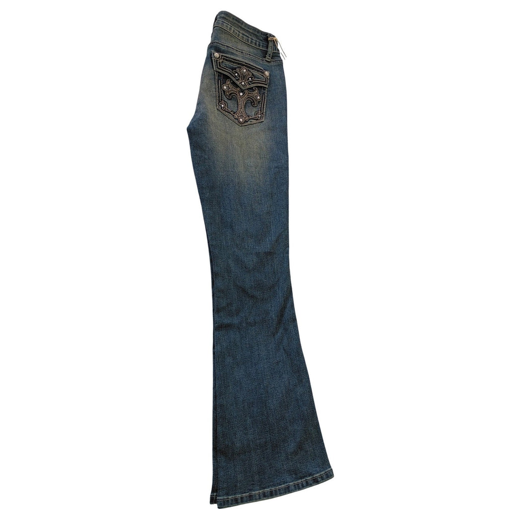FIRE & RAIN Embellished Bootcut Jeans Medium Wash Size 7