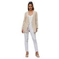 Melrose and Market Tan Linen Blend Blazer Coastal Chic Fits S/M Lagenlook