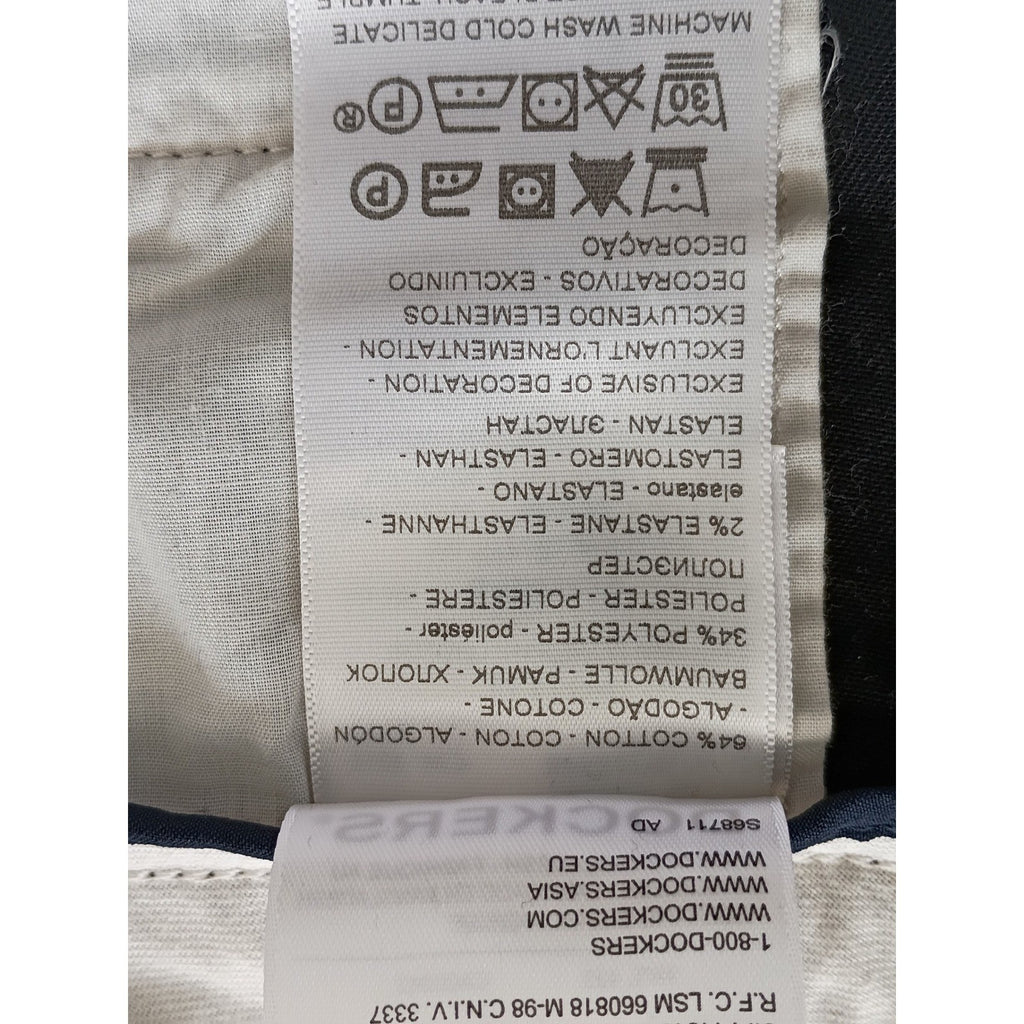 Dockers Men's 33x32 Black Chino Pants Straight Fit Cotton Stretch  Work Sits