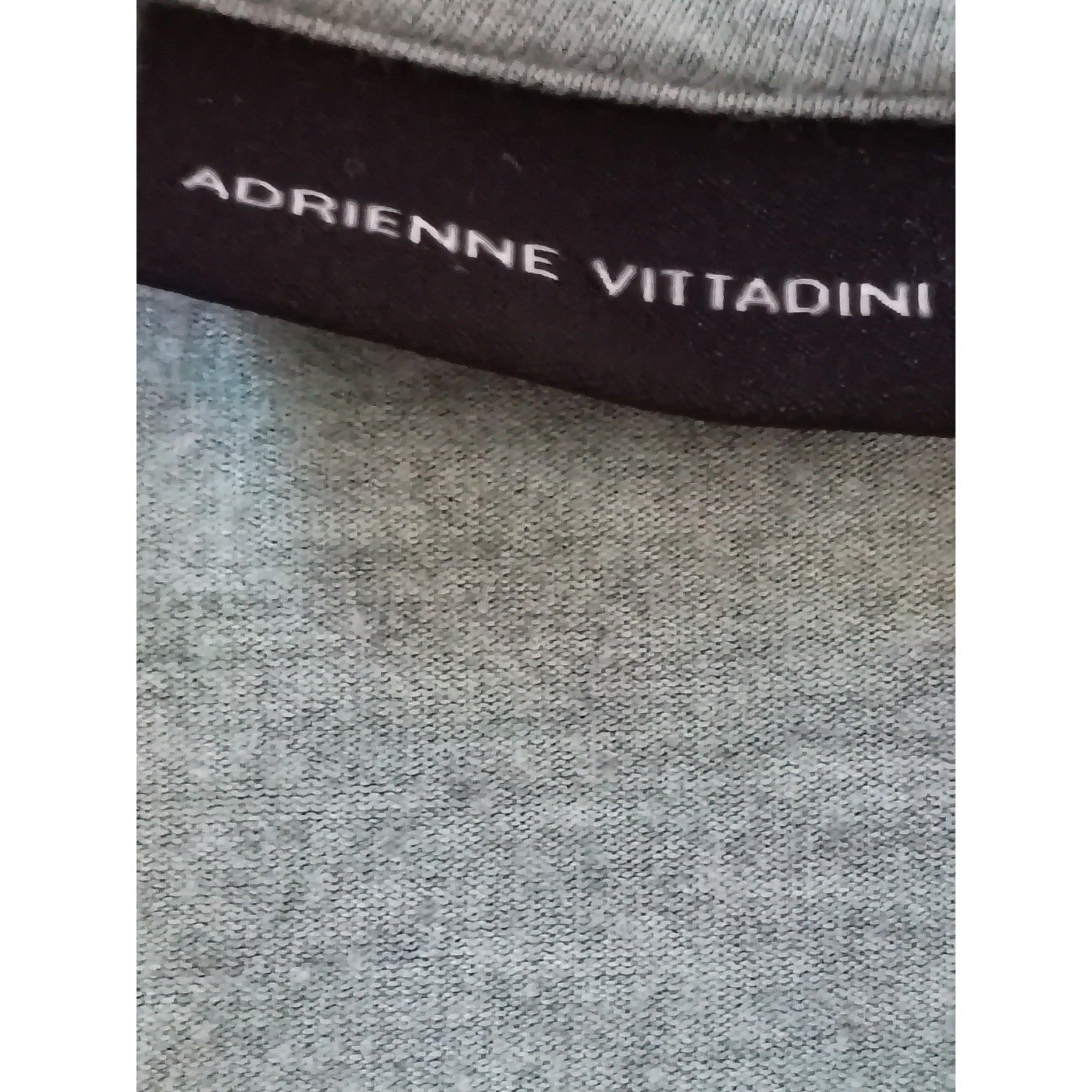Adrienne Vittadini Long Sleeve Crew Neck Top Light Teal Blue Fits S Minimalist