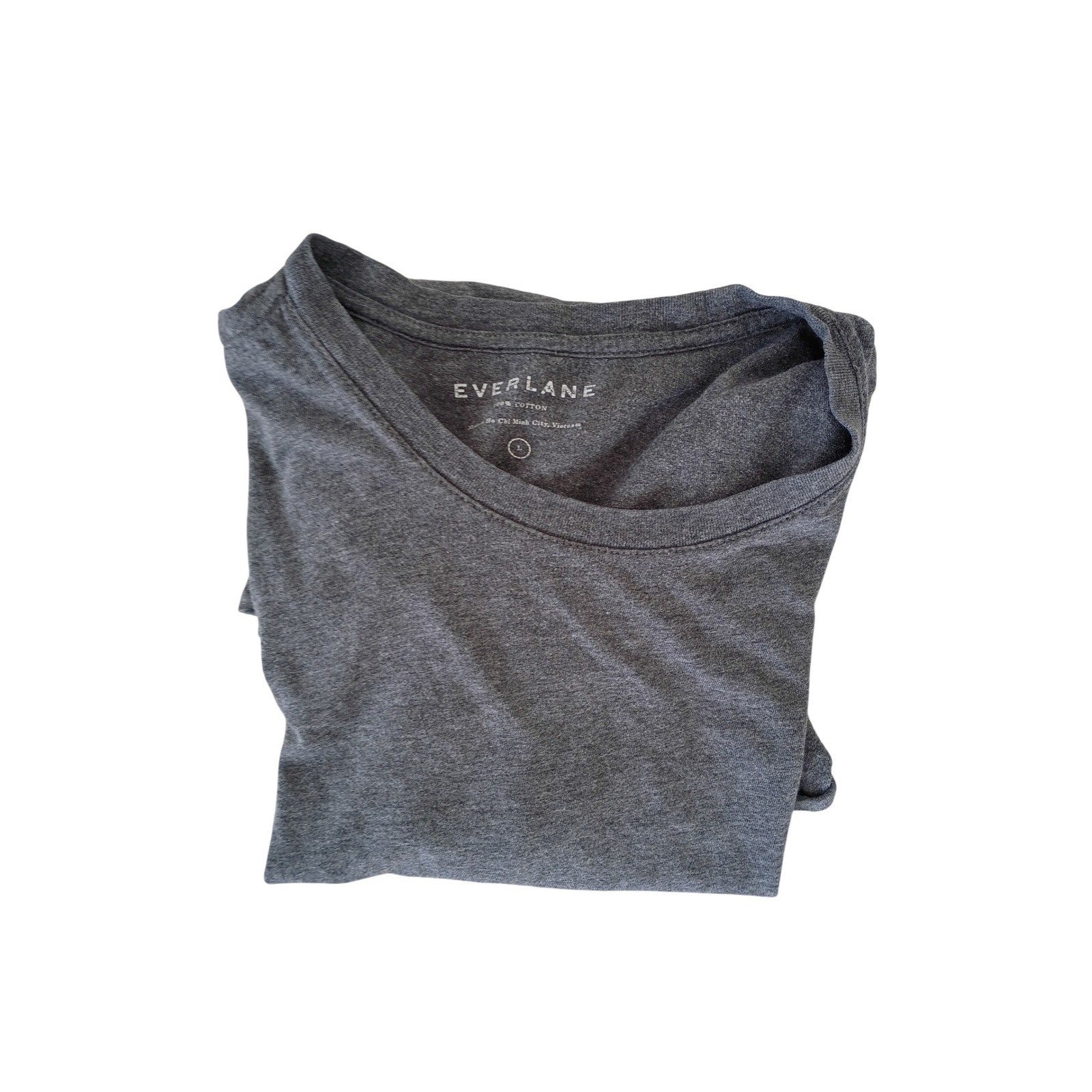 Everlane Crew Neck T Shirt Basic Essential Heather Gray Cotton Small/Medium