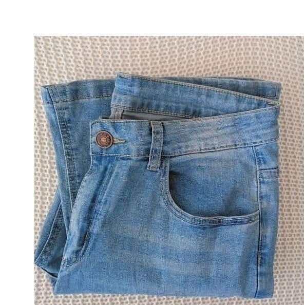 Light Wash High Rise Flare Jeans Vintage-Style Bell Bottom Denim 31x30