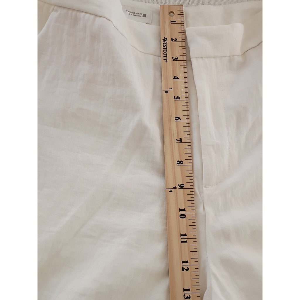 ZARA - NWOT Cream Wide Leg Cropped Pants Women's Size M