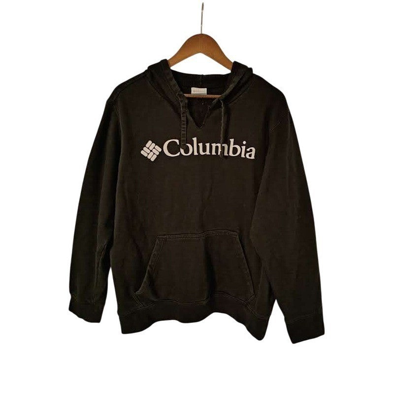 Columbia Black Logo Hoodie Sweatshirt Size L