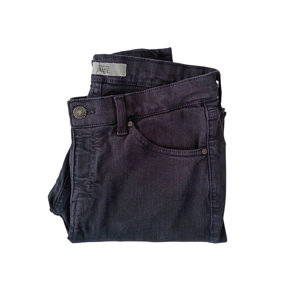 Topshop Moto Jamie High Rise Ankle Grazer Jeans 28x26 Charcoal Gray Skinny