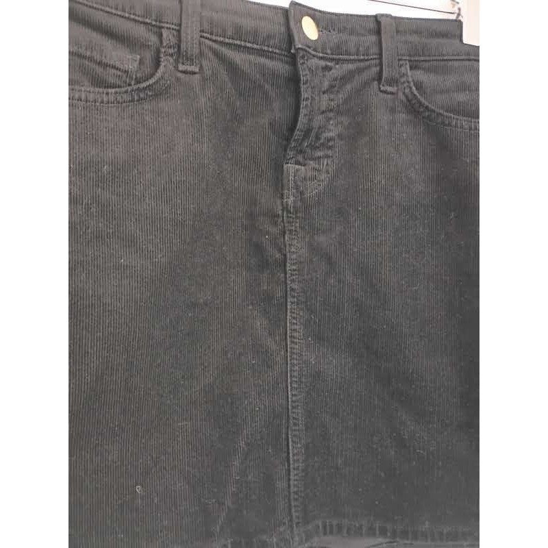 J Brand Gwynne Black Corduroy Mini Skirt 26 S 15 L Preppy Dark Academia Coquette