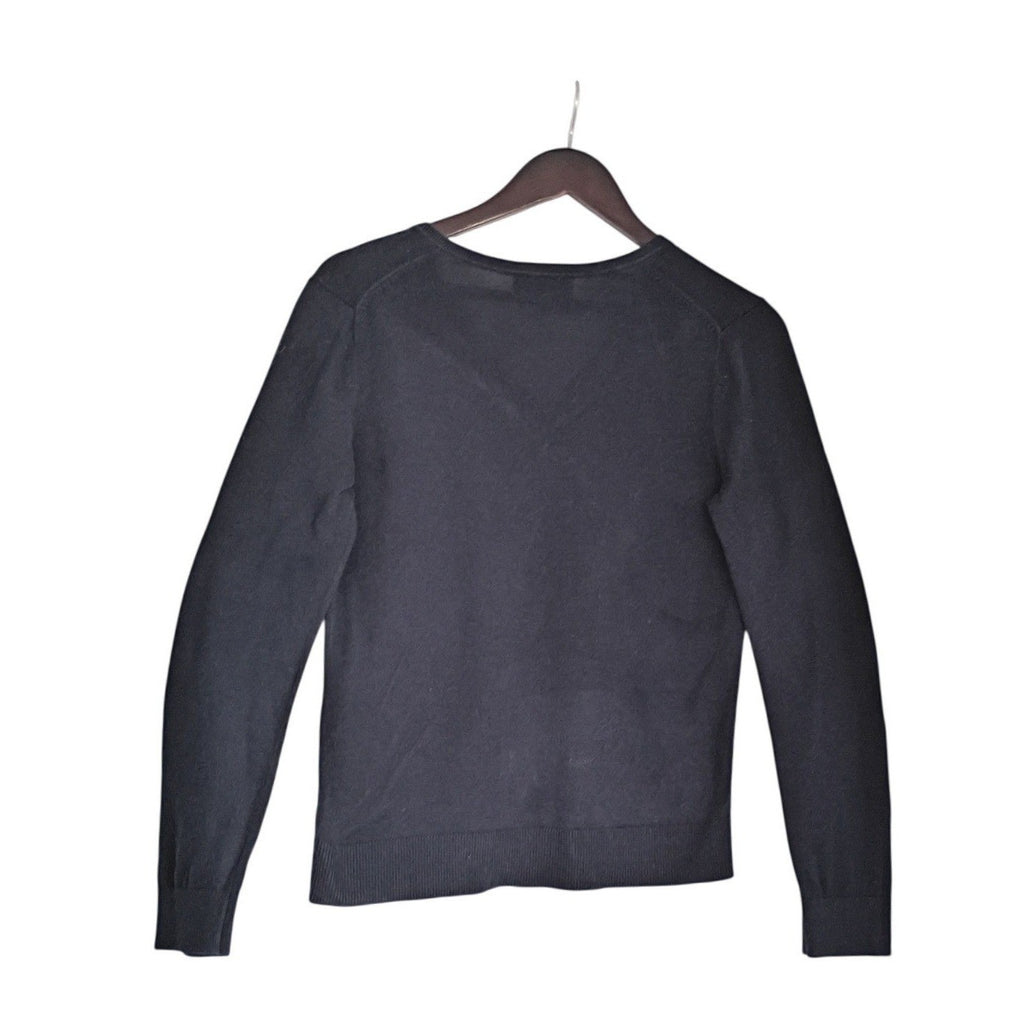 Banana Republic Factory Navy Forever V-Neck Sweater S Cotton Blend