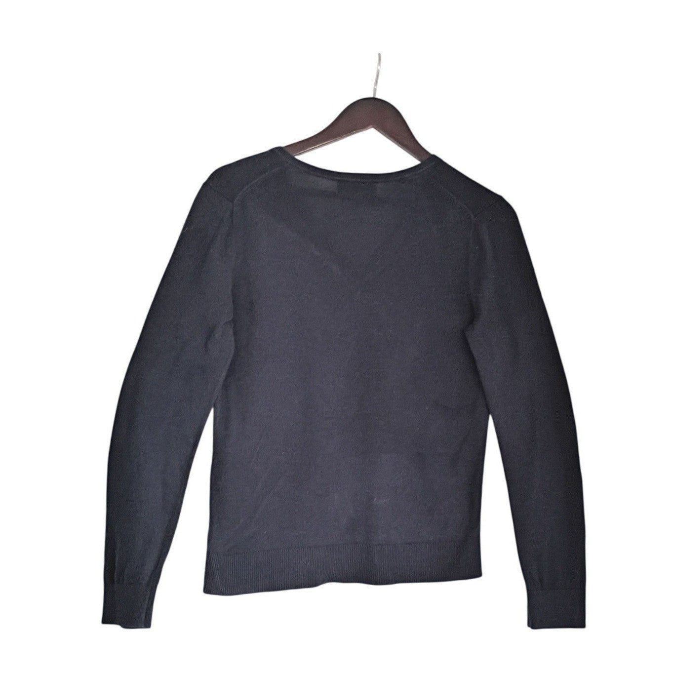 Banana Republic Factory Navy Forever V-Neck Sweater S Cotton Blend