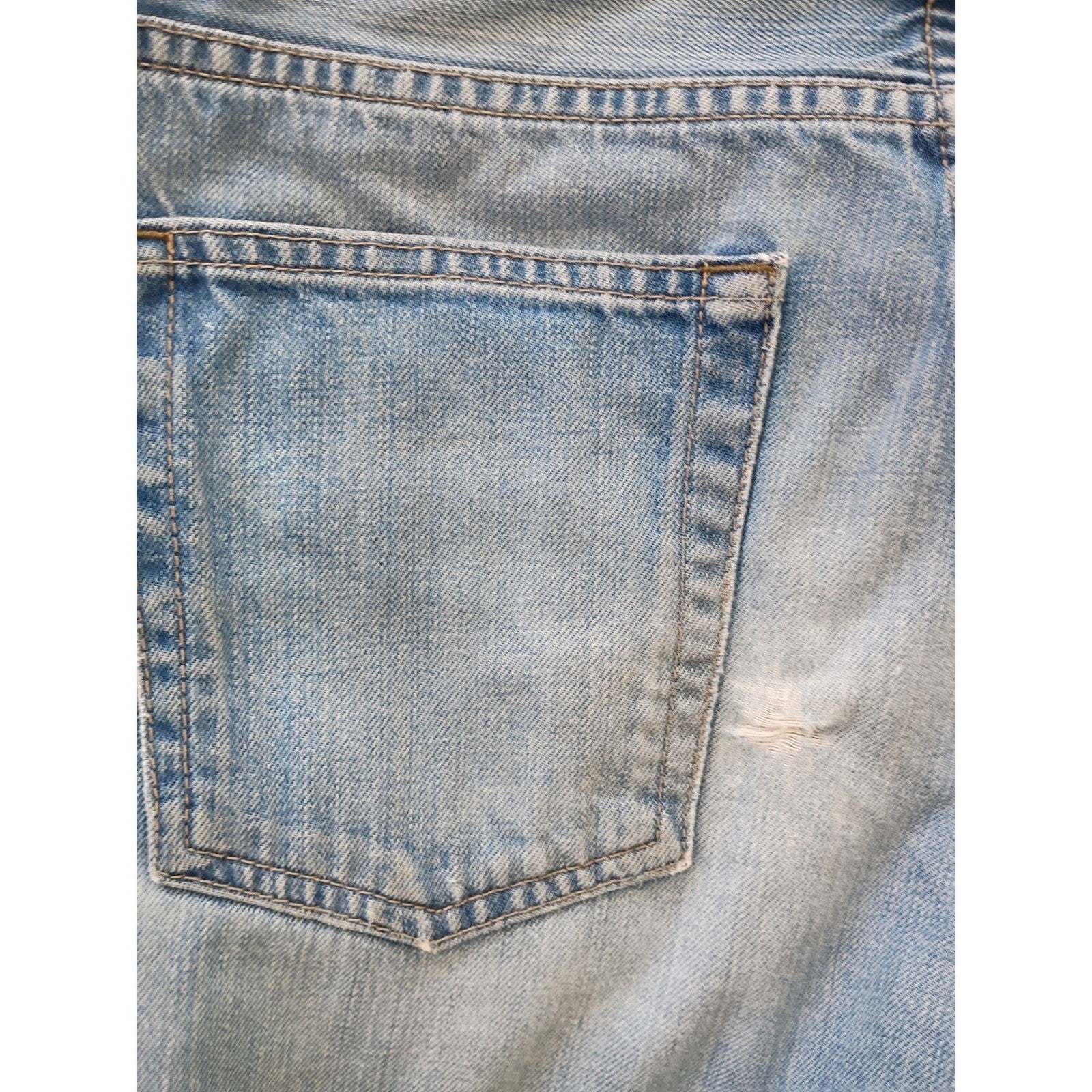 VTG Deep Pocket Jean Co USA Kentucky Straight Leg Jeans Light Wash Button Fly 29