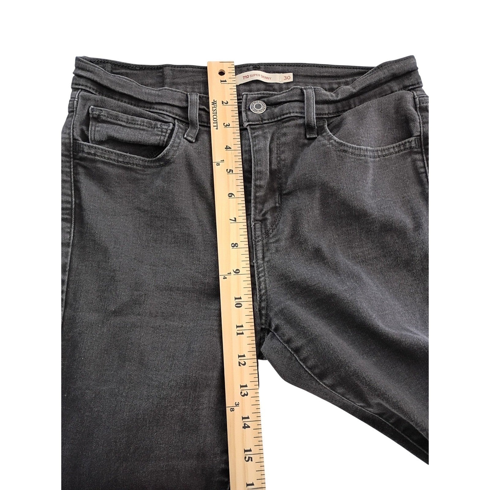 Levi Strauss 710 Super Skinny Black Jeans Women's Size 30